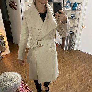 Mango cream trench coat